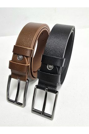 کمربند مشکی زنانه چرم خالص Kemerix - کد 902707151