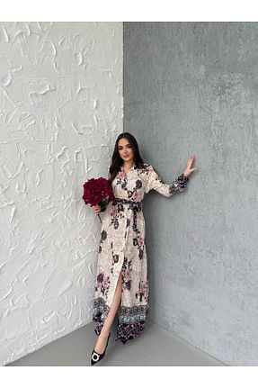 لباس سایز بزرگ صورتی زنانه پارچه Miasista - کد 843248407
