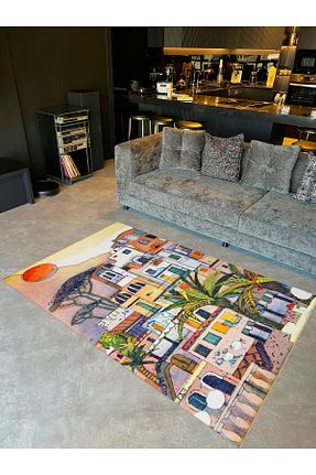 فرش رنگی قابل شستشو Rugs Modern Halı - کد 902723608