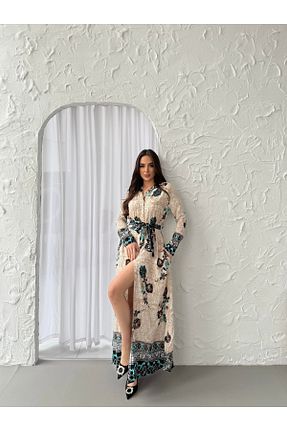 لباس سایز بزرگ آبی زنانه پارچه Miasista - کد 843248449