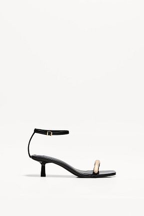 صندل مشکی زنانه پاشنه نازک Bershka - کد 902717807