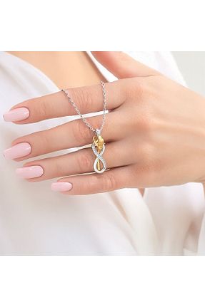 گردنبند نقره طلائی زنانه 925 عیار Indigo Takı - کد 809084751