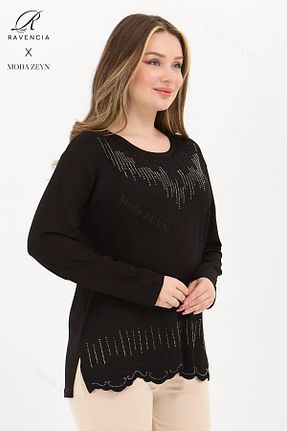 بلوز مشکی زنانه یقه دوچرخه Ravencia - کد 902738562