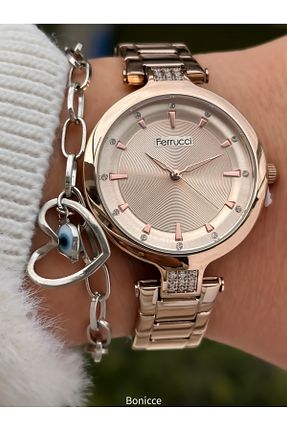 ساعت مچی طلائی زنانه 36-40 میلی متر Ferrucci - کد 475133903