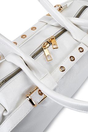کیف دوشی سفید زنانه چرم مصنوعی minebag - کد 902773381