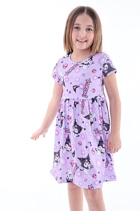 لباس بنفش بچه گانه بافت NB MODA - کد 904607293