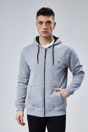 سوئیشرت طوسی مردانه ساده DOSXX - کد 824799433