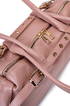 کیف دوشی صورتی زنانه چرم مصنوعی minebag - کد 902782043