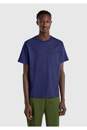 تیشرت آبی مردانه اورسایز United Colors of Benetton - کد 904061243