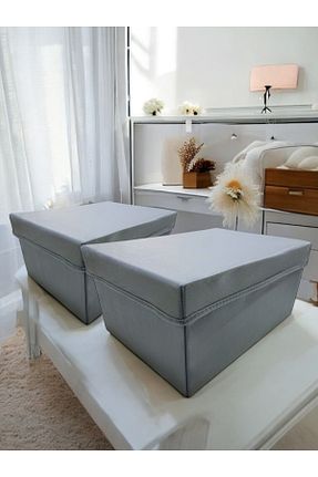جعبه نگداری طوسی پارچه Balkan Room - کد 902802140