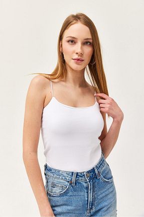 بلوز سفید زنانه بند دار CALİENTE - کد 902793424