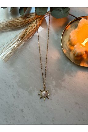 گردنبند استیل ( فولاد ) طلائی زنانه استیل (فولاد) MİOSA - کد 902810816