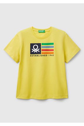 تیشرت زرد بچه گانه رگولار United Colors of Benetton - کد 902804855