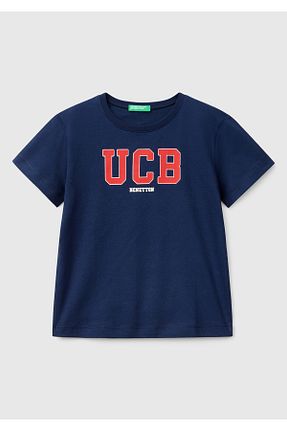 تیشرت سرمه ای بچه گانه رگولار United Colors of Benetton - کد 904063742