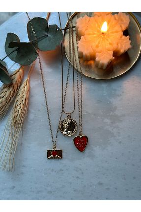 گردنبند استیل ( فولاد ) طلائی زنانه استیل (فولاد) MİOSA - کد 902819288