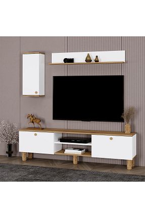 میز و پایه تلویزیون سفید Suntalam Kalender Dekor - کد 904078751