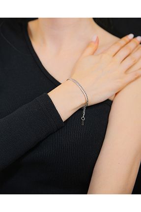 دستبند استیل (فولاد) طلائی زنانه استیل (فولاد) MARCİELO Accessories - کد 900730191