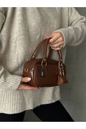 کیف دستی قهوه ای زنانه سایز متوسط ÇANTA - کد 902823717