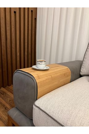 میز عسلی قهوه ای چوب HNC HOME - کد 902836474