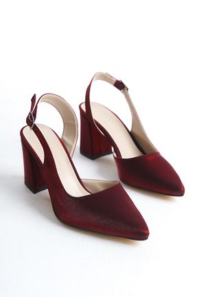 کفش پاشنه بلند کلاسیک زرشکی زنانه استیل (فولاد) Shoesers - کد 902837375
