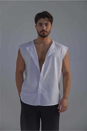 پیراهن سفید مردانه Asimetrik OUTFİT MAN - کد 902836152