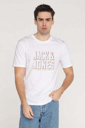 تیشرت سفید مردانه رگولار Jack & Jones - کد 670180440