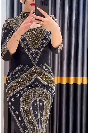 لباس مشکی زنانه بافتنی NHMODA - کد 904089150