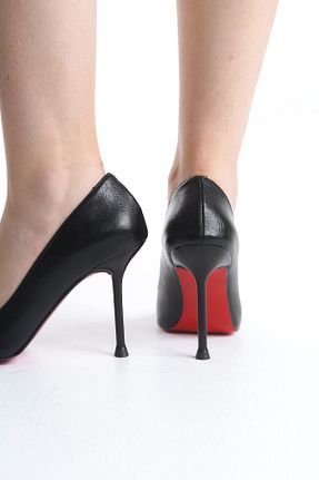 کفش استایلیتو مشکی پاشنه نازک meefshoes - کد 904088798