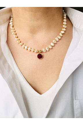 گردنبند مروارید بژ DEVİ fashion - کد 902854109