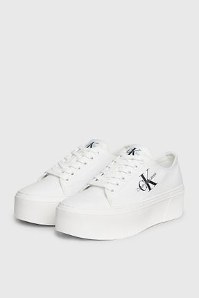 کفش اسنیکر سفید زنانه بند دار Calvin Klein - کد 703339055
