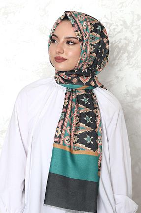 شال سبز زنانه پنبه پلی استر AFVENTE - کد 771539997