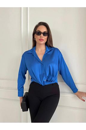 بلوز آبی زنانه طرح دار YORSSTYLE - کد 902959499