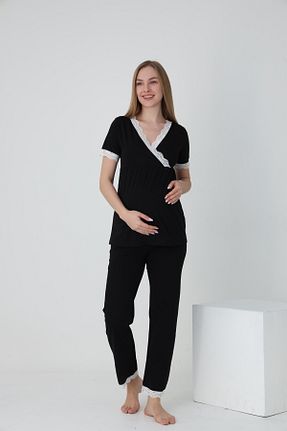 ست لباس راحتی بارداری مشکی زنانه مخلوط ویسکون Miss Dünya Lissa - کد 904141773
