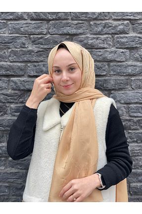 شال بژ زنانه پنبه پلی استر HAREM SCARF - کد 902969925