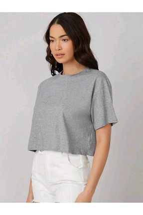 تیشرت طوسی زنانه اورسایز blackbonds - کد 902973558