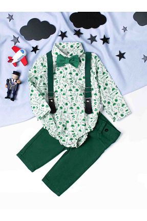 ست نوزادی سبز بچه گانه پنبه ای Kidex’s Baby - کد 684090702