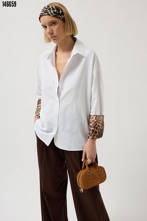 پیراهن سفید زنانه اسلیم MODA - کد 902978374