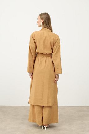ست بالاتنه و پائین تنه قهوه ای زنانه بافتنی MAXMU - کد 903004999