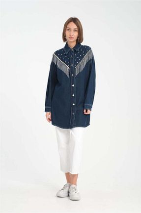 تونیک سرمه ای زنانه بافتنی MAXMU - کد 903003012
