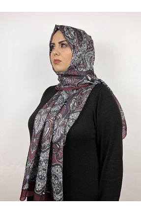 شال زرشکی زنانه پنبه ای MODA - کد 903007436