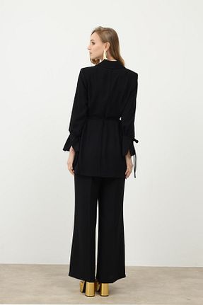 ست بالاتنه و پائین تنه مشکی زنانه بافتنی MAXMU - کد 903004926