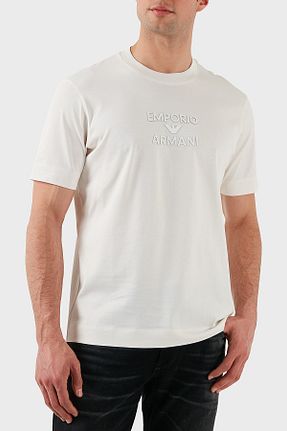 تیشرت سفید مردانه رگولار Emporio Armani - کد 903002003