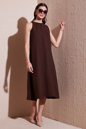 لباس قهوه ای زنانه بافتنی Lela - کد 903023088