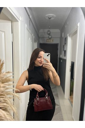 کیف دوشی زرشکی زنانه چرم مصنوعی hill bag - کد 903023798