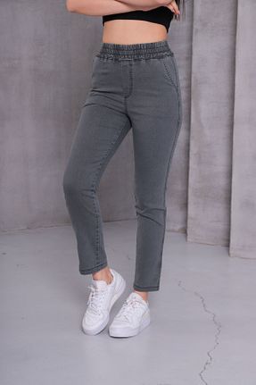 شلوار طوسی زنانه جین NEŞA KOTÇU - کد 901631372