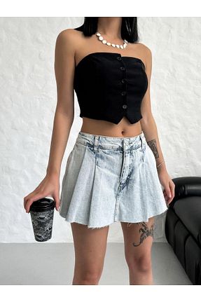 دامن آبی زنانه جین xAsprin Fashion - کد 903045607
