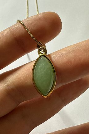 گردنبند استیل ( فولاد ) سبز زنانه استیل ضد زنگ DELEIZA ACCESSORY - کد 903103999