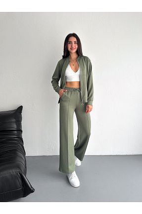 ست گرمکن خاکی زنانه پنبه ای Lady Doll - کد 903101723