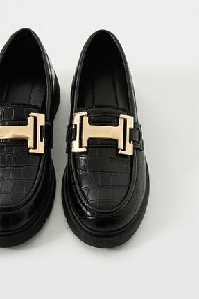کفش لوفر مشکی زنانه چرم مصنوعی DUXAL SHOES - کد 904468063