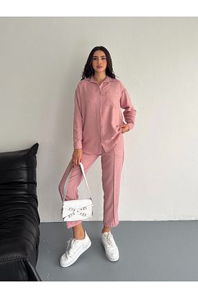 ست بالاتنه و پائین تنه صورتی زنانه بافت 02Lady Fashion - کد 903097674